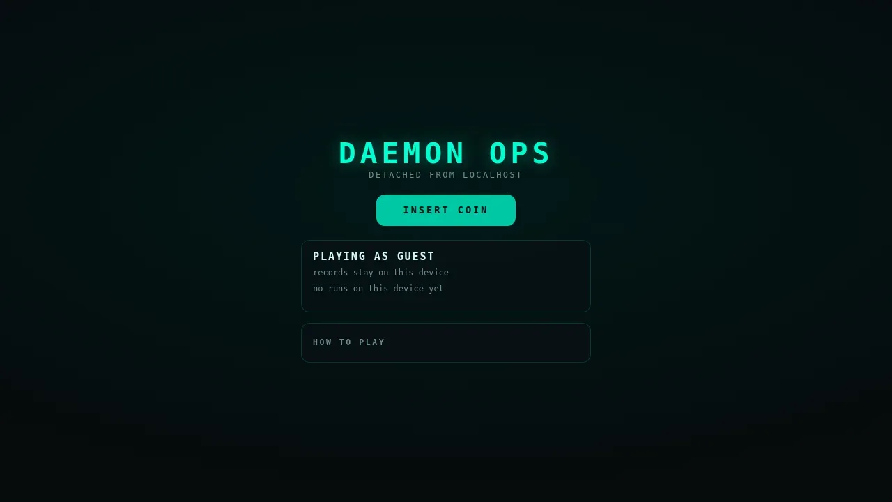 Daemon Ops Arcade game artwork